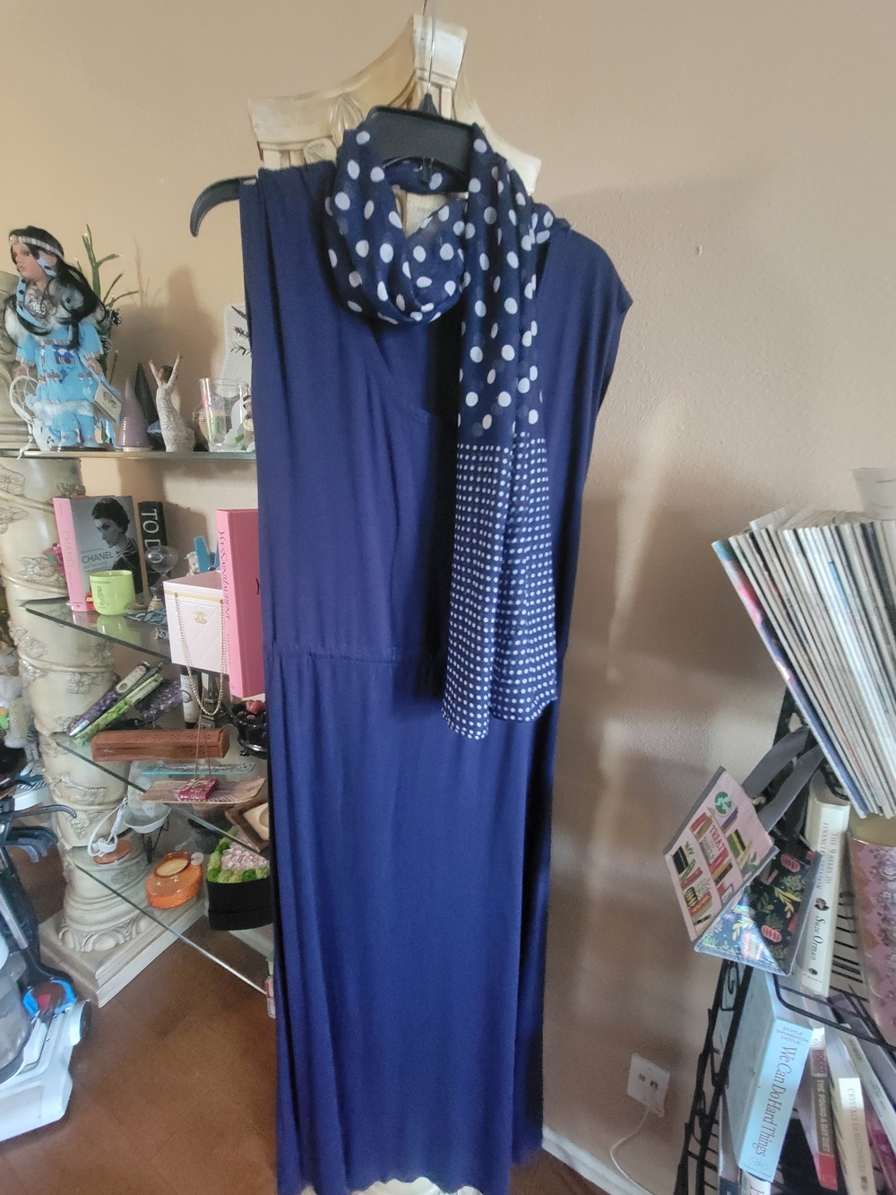 Gap Navy Blue Sleeveless Maxi Dress